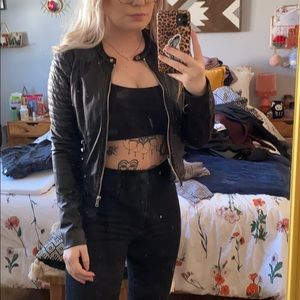 Faux Leather Jacket